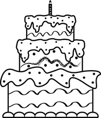 birthday cake decoration element illustration