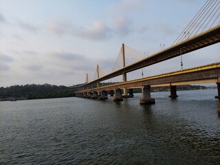 The Atal Setu is a cable-stayed bridge in Goa that runs between Panaji and Porvorim.