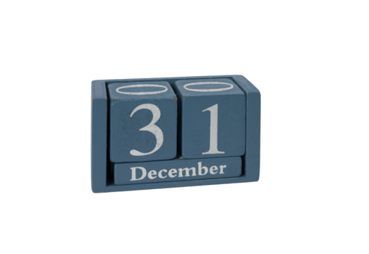 a calendar with the date of December 31st.
