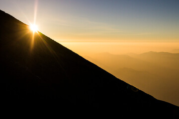 Sunrise on mountain Damavand, Iran