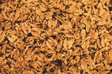 Closeup nuts on the bazaar.