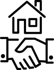 Realtor, house for sale line icon