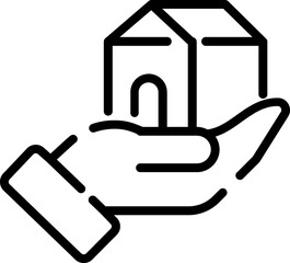 Realtor, house for sale line icon