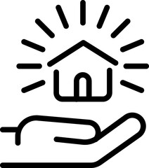 Obraz premium Realtor, house for sale line icon