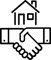 Realtor, house for sale line icon