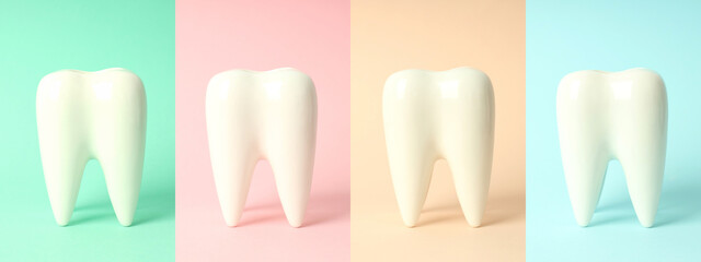 Collage of photos for Teeth care concept