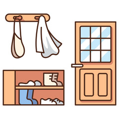 Line color Entryway Mudroom