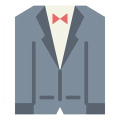 tuxedo flat icon style