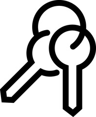 Real estate, buy house, home  line icon. Key  in hand