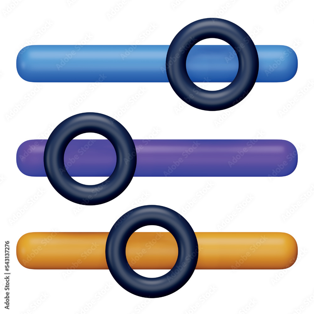 Poster control 3d rendering isometric icon.