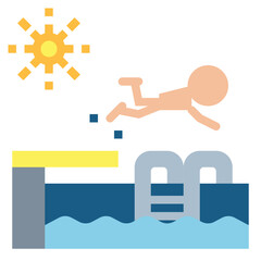 pool flat icon style