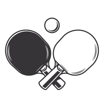 recommend clip art: table tennis silhouette. Ping pong club Line art logos or icons. vector illustration.