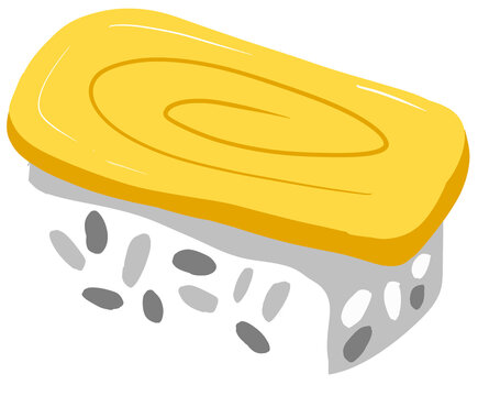 recommend clip art: tamgo omelette sushi japanese dishes asian delicious food