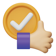 Motivating 3d rendering isometric icon.