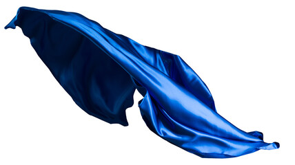 Blue cloth flutters