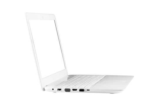laptop, laptop with blank screen, isolated