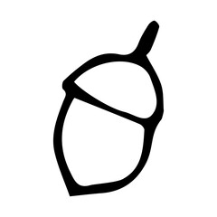Doodle acorn. Autumn decoration. Vector illustration © Юлия Устюгова