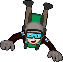man skydiving
