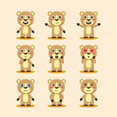 Cute Bear Character Bundle Premium