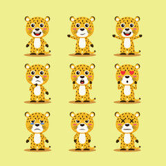 Cute Cheetah Character Bundle Premium