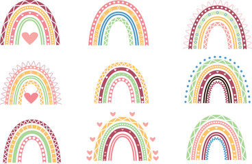 set bohemian rainbow can be used for t-shirts, wall displays and others