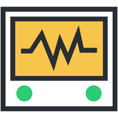Ecg Machine Vector Icon