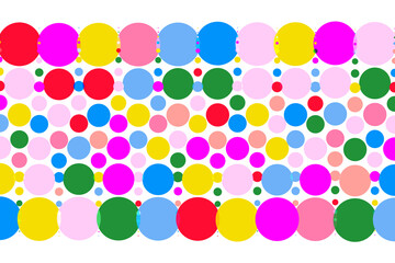 colorful pattern with circles on white background