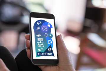 Teaching concept on a smartphone
