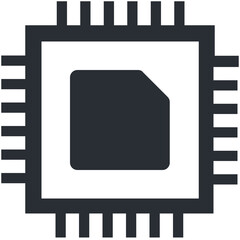 Processor Chip Vector Icon