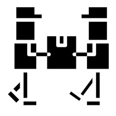 logistics delivery glyph icon style