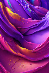 Colorful liquid paint splash background. Beautiful grunge textured fluid art. 3d rendering
