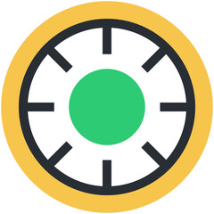 Half Orange Vector Icon