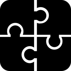 Puzzle shape glyph icon