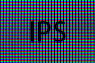 image of the IPS and pixels on the IPS rgb matrix of the monitor in super macro