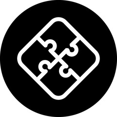 Puzzle shape glyph icon