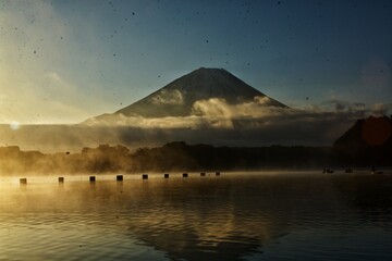 sunrise over the lake