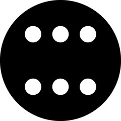 Obraz premium Dice glyph icon