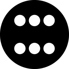 Fototapeta premium Dice glyph icon