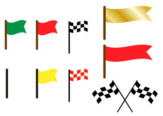 旗のイラストセット