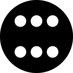 Obraz premium Dice circle line icon