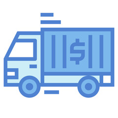 truck two tone icon style