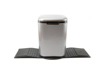 mini car dustbin isolated on a white background