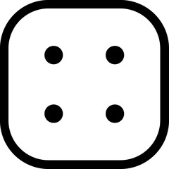 Fototapeta premium Dice; game; play icon