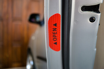 reflector sticker with open words, used for car exterior accessories