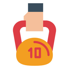 kettlebell flat icon style