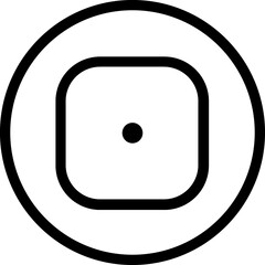 Dice circle line icon