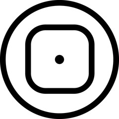 Dice circle line icon