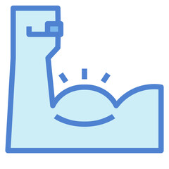 arm muscle two tone icon style