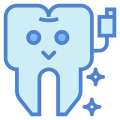 tooth two tone icon style