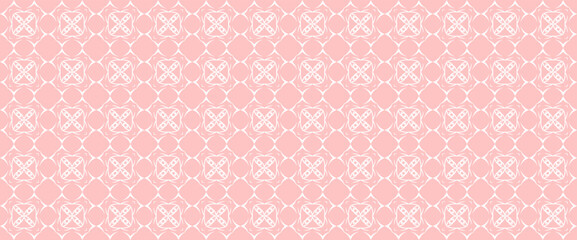 Seamless pattern with pink flowers